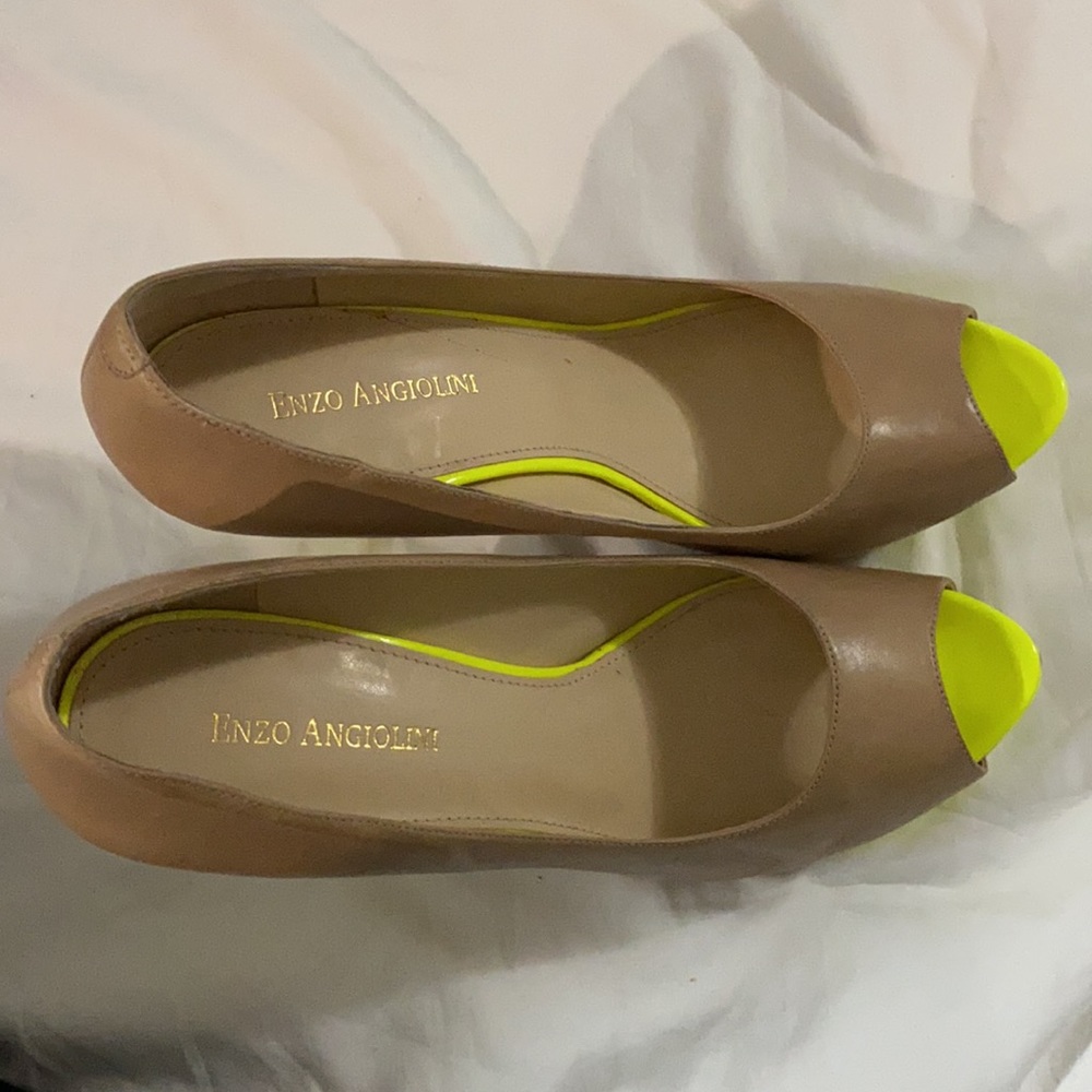 Enzo Angiolini Tigma peep toe platform heel size 9.5 - Picture 6 of 11